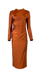 Double Ruched Dress - Copper