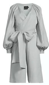 The Debra Short Wrap Jumpsuit - White