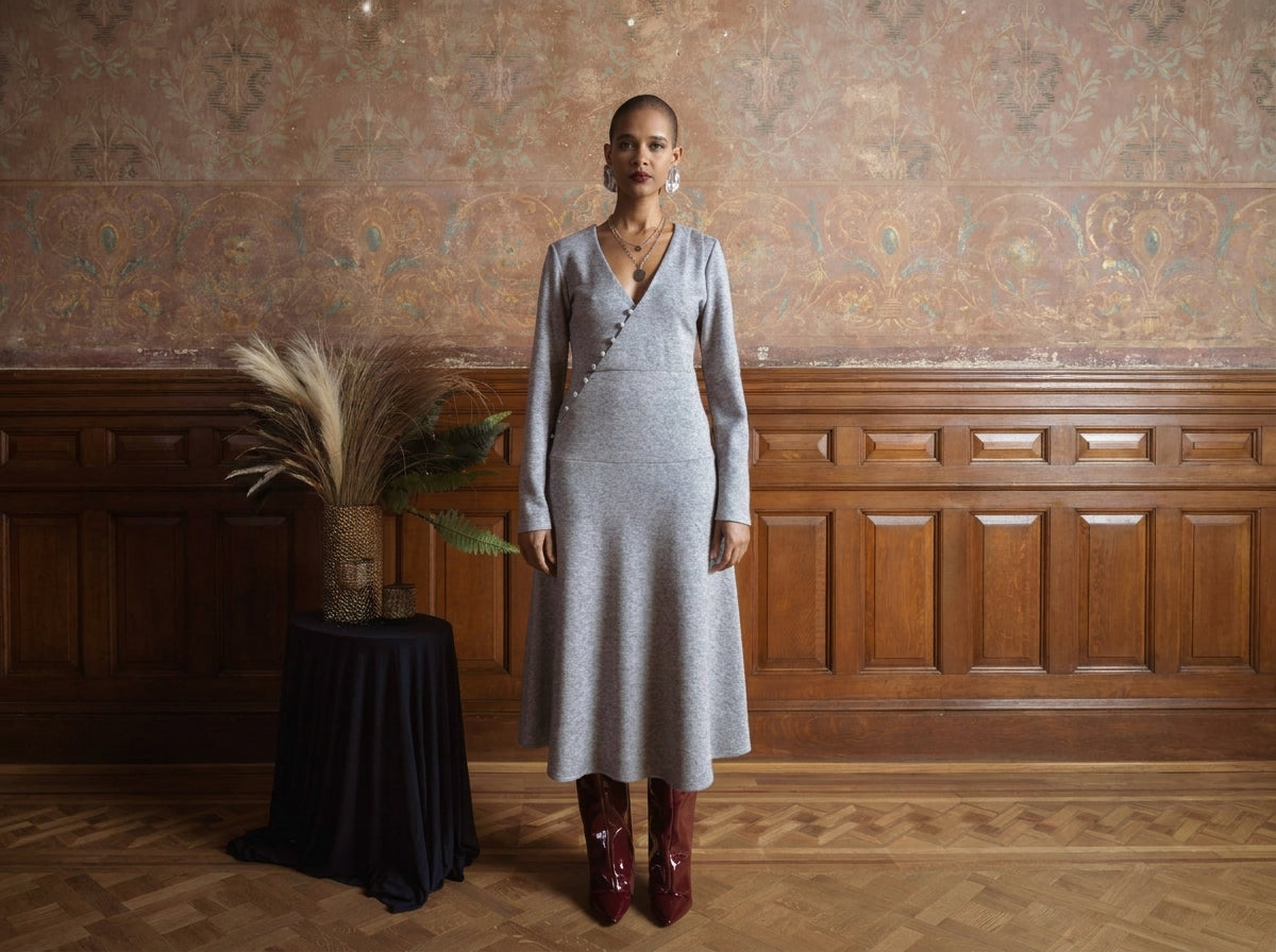 The Ultra Soft Knit Lady-Like Midi Dress
