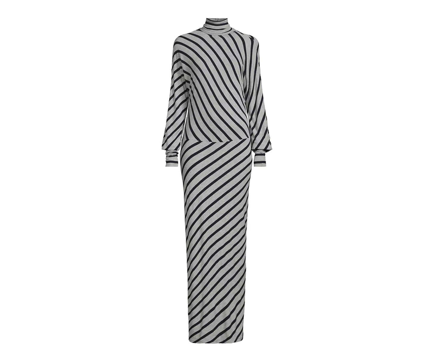Bias Stripe Knit Dress