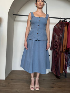 Seamed Corset Vest Top