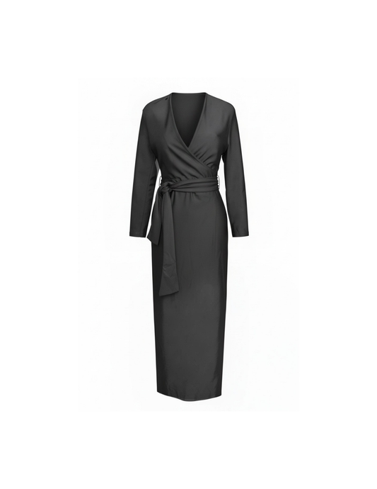 Maxi Fitted Joi Dress - Black - June 30th Delivery