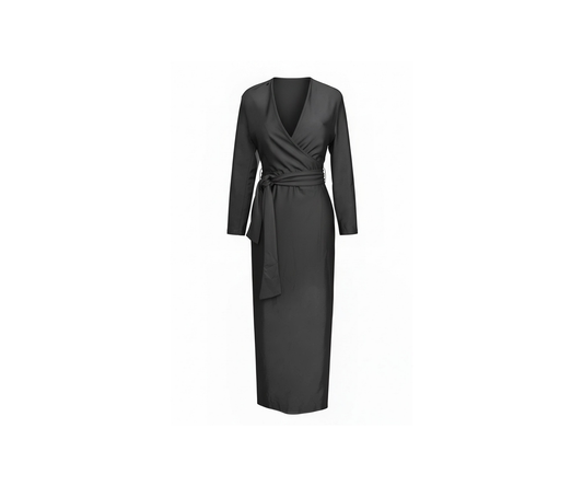 Maxi Fitted Joi Dress - Black - June 30th Delivery