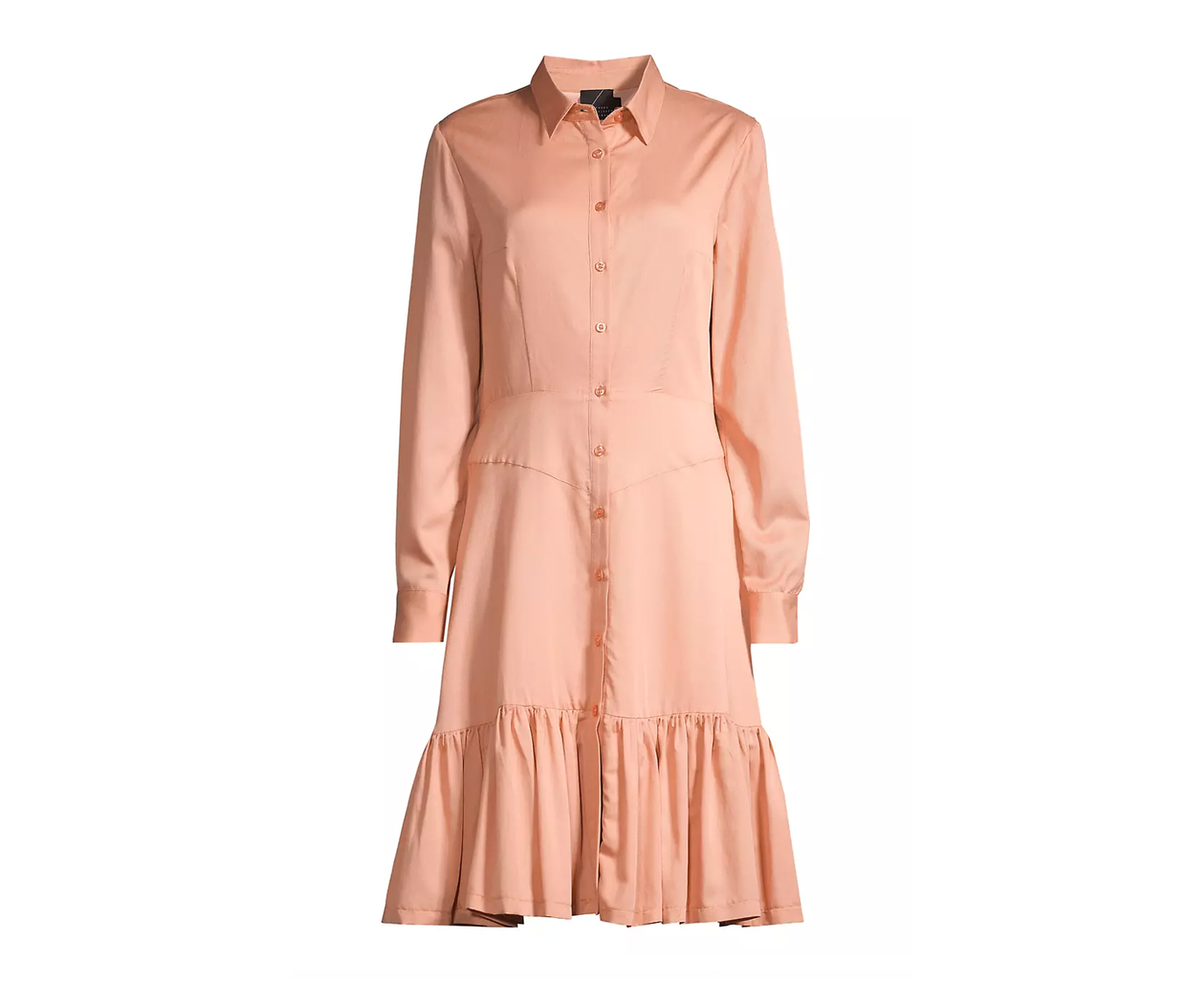 Button Front Ruffle Dress