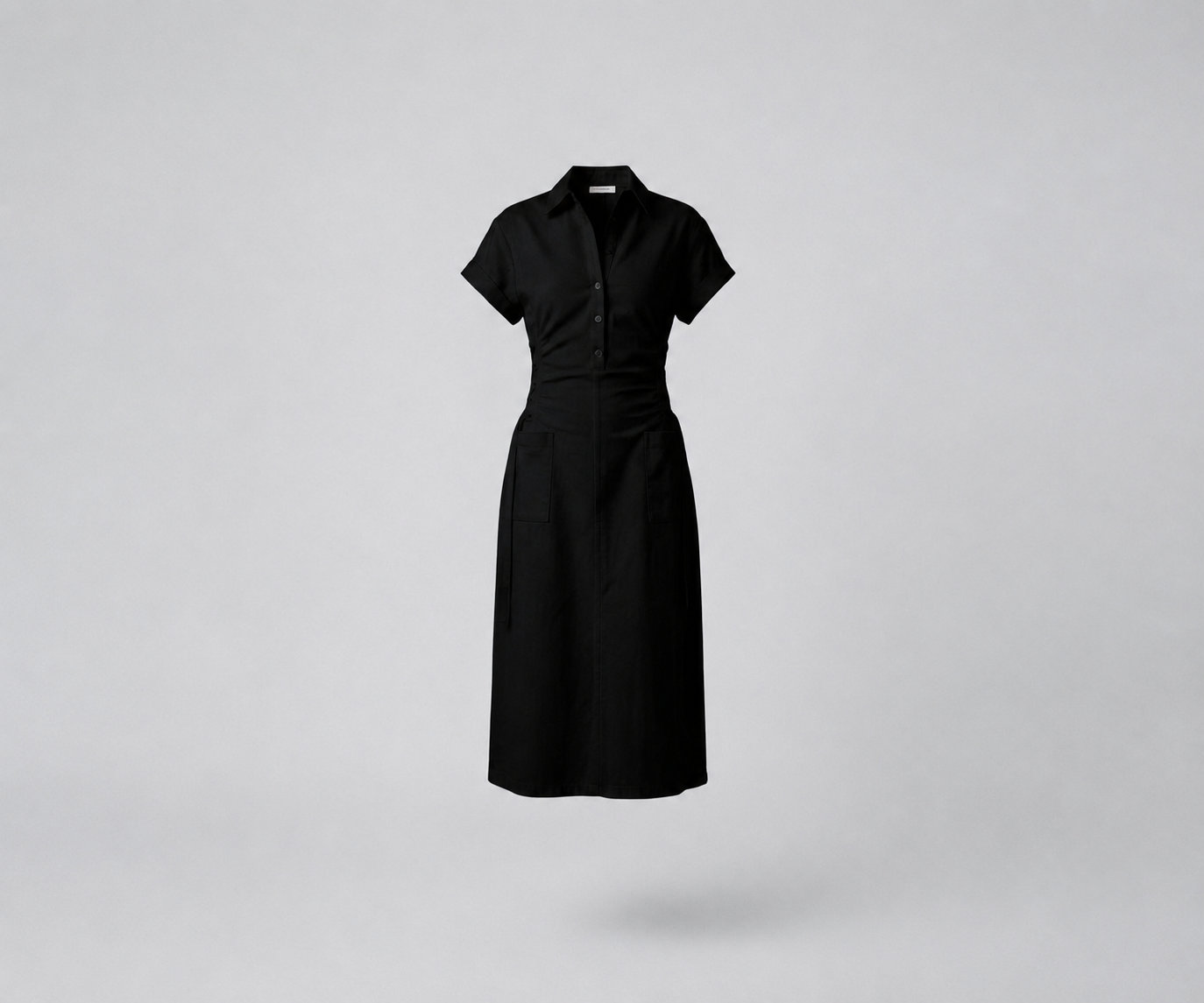 Loki Side Lace Midi Dress - Black