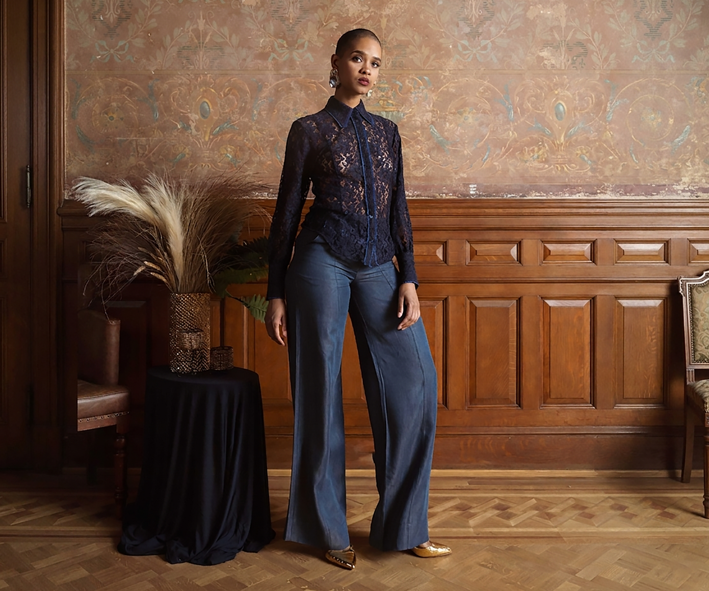 Soft Older Lady Denim Trouser