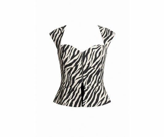 Sweetheart Zip Front Top