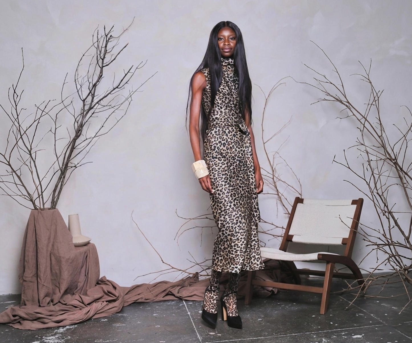 silk maxi gown, statement maxi dress, sleeveless silk dress, elegant evening gown, printed maxi dress, luxury women’s gown, fluid silk dress, occasion dress, bold print gown, sophisticated maxi dress