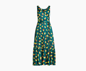 Leaf Print Maxi Wrap Dress – Undra Celeste New York