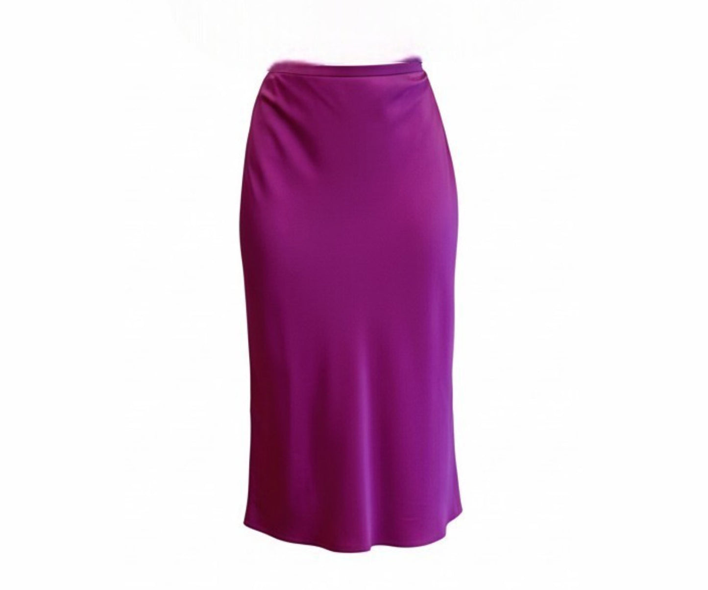 Satin Bias Maxi Skirt - Rich Berry