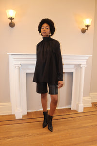 Full Poet Blouse - Black