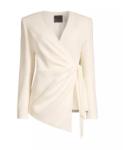 Cream 2025 belted blazer
