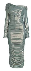 Sophie Metallic Ruched Dress