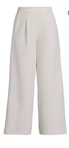 Cropped Wide Leg Suit Trouser