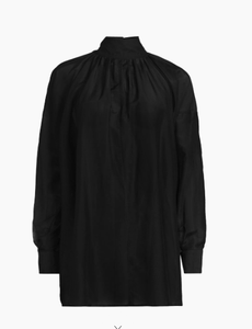 Full Poet Blouse - Black