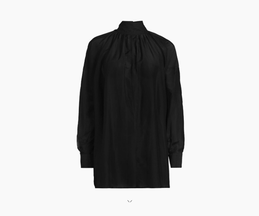 Full Poet Blouse - Black