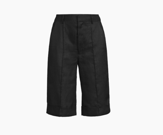 Pintuck Trouser Short - Black