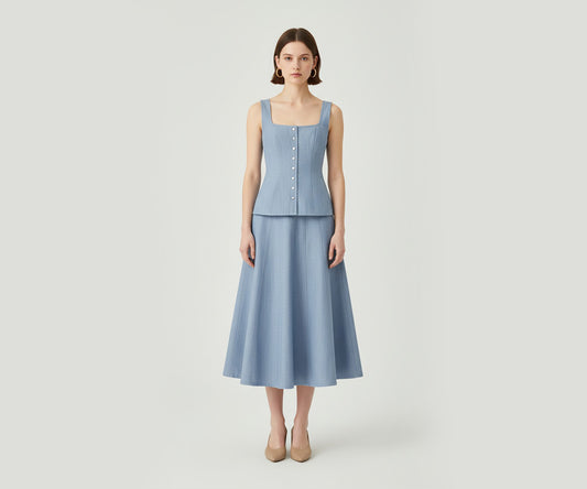 Seamed Corset Vest Top