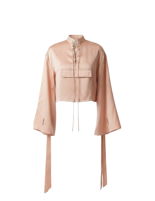 silk crop top, silk gauze top, luxury crop top, lightweight silk blouse, women's silk top, designer crop top, silk summer top, elevated basics, contemporary women's fashion, silk blouse women, breathable silk top, modern crop blouse, elegant silk top, luxury women's clothing.