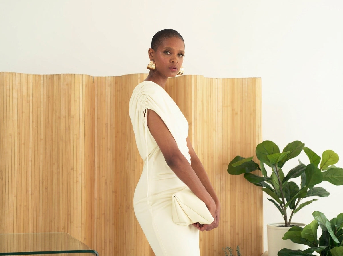 One Shoulder Ruched Dress
