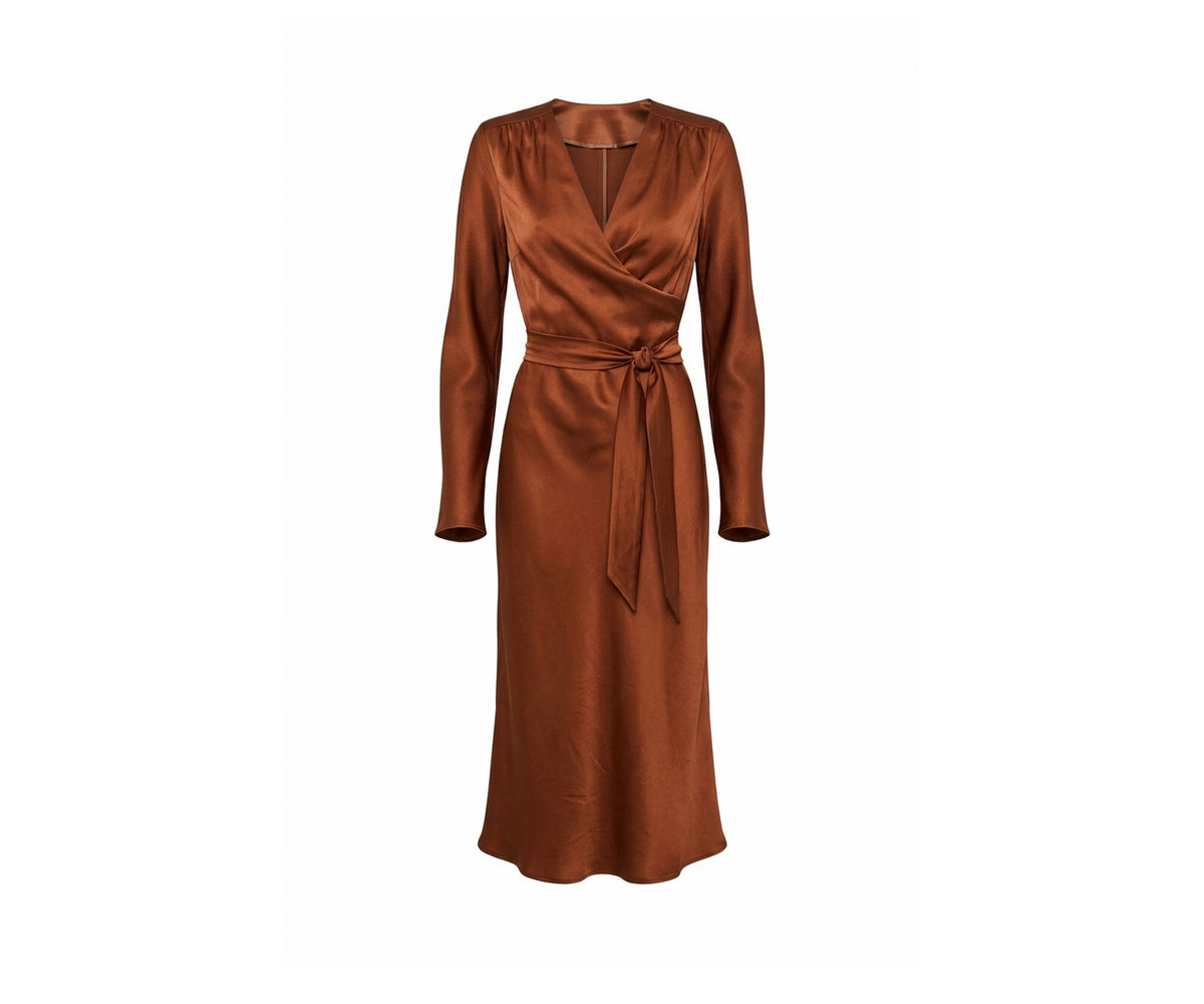 V-Neck Joi Midi Dress - Penny