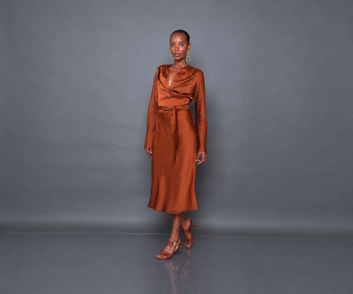 V-Neck Joi Midi Dress - Penny