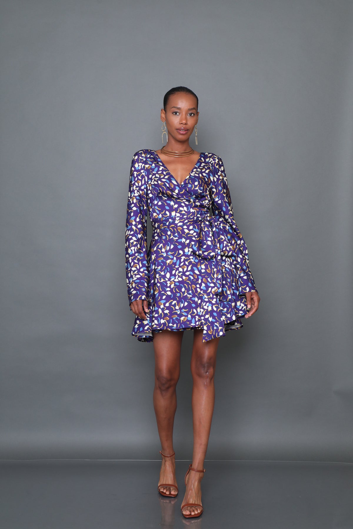 Shonda Mini Wrap Dress  - Ships September 20th