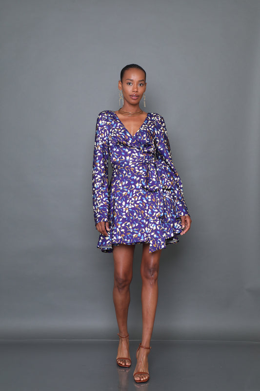 Shonda Mini Wrap Dress  - Ships September 20th