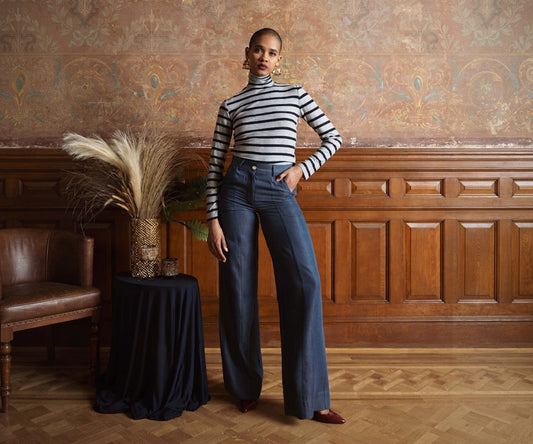 Soft Older Lady Denim Trouser