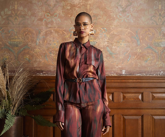 Ikat Trench Shirt