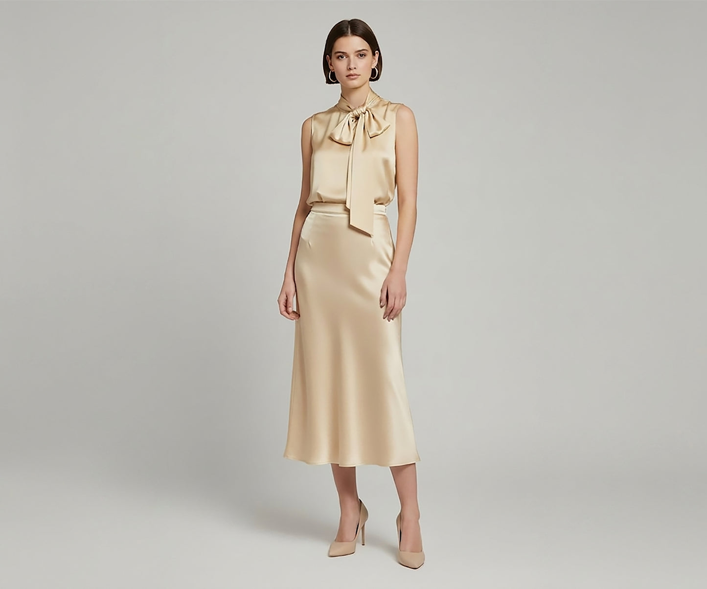 Satin Bow Blouse