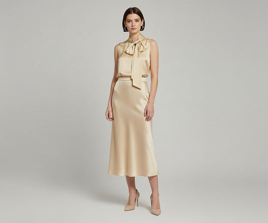 Satin Bow Blouse