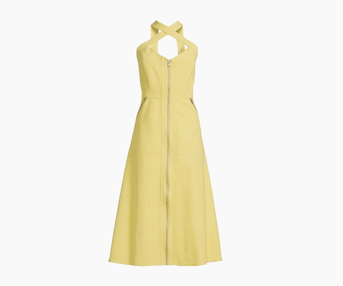 Crossover Zipper Front Dress
