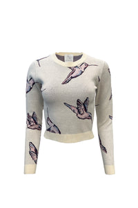 Hummingbird Crewneck Sweater - CREAM