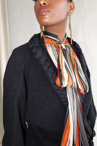 Bold Braid Wrap Cardigan